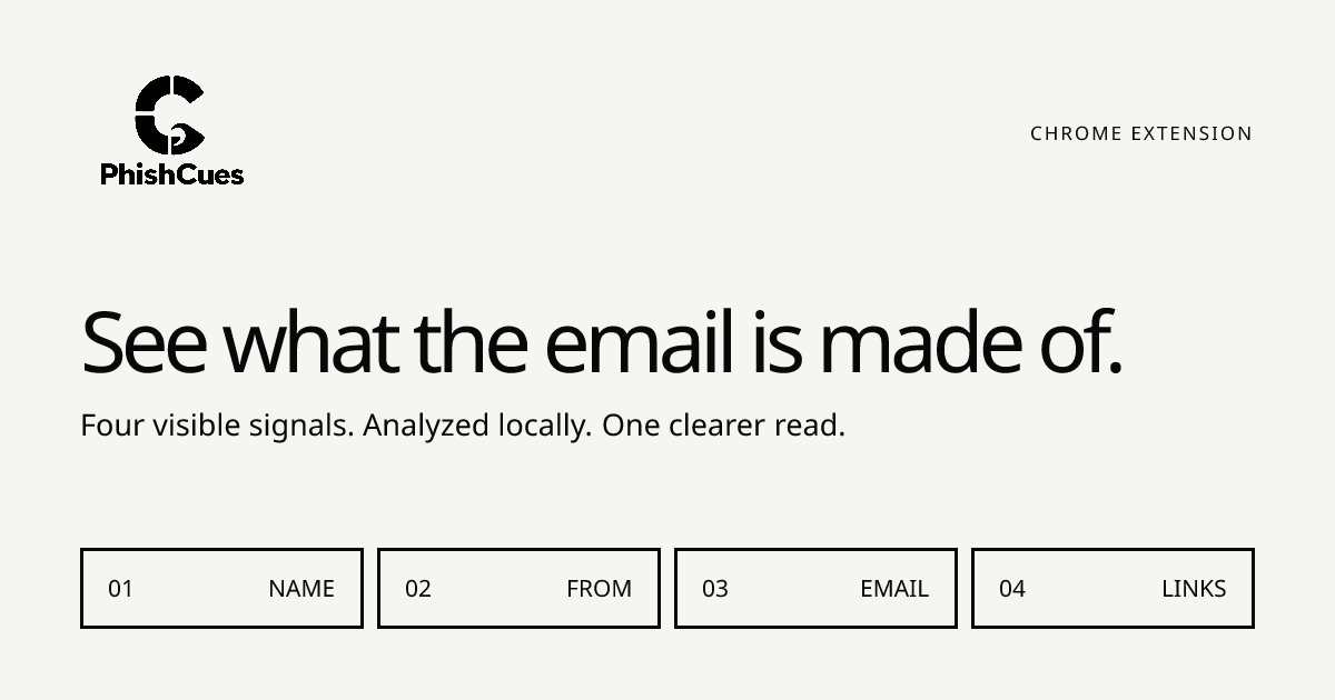 I built PhishCues — an open-source Chrome extension that helps people inspect suspicious Gmail mes